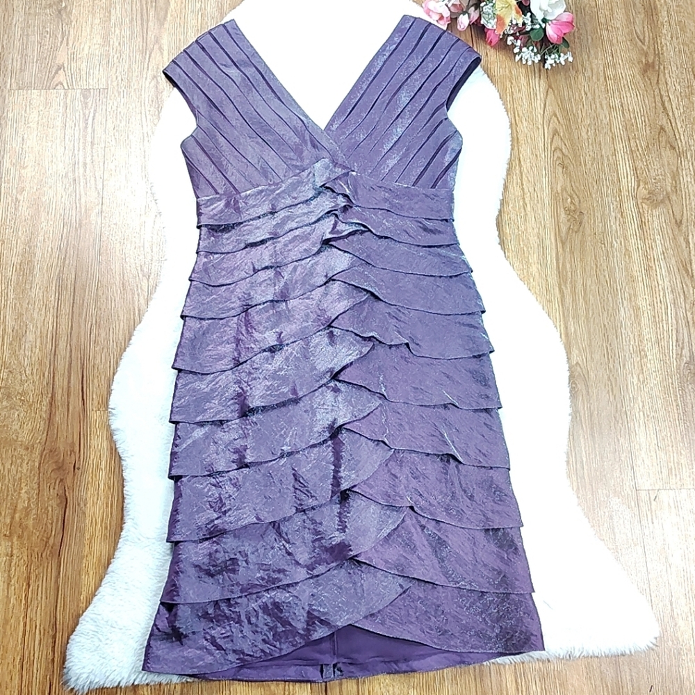 Adian Mattox Purple Cocktail Dress - Picture 11 of 15